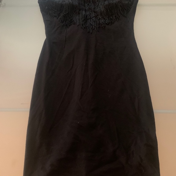 Black *GUESS* dress with fringe - Picture 2 of 4